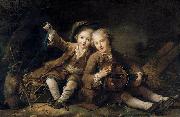 Francois-Hubert Drouais The Children of Sweden oil painting artist